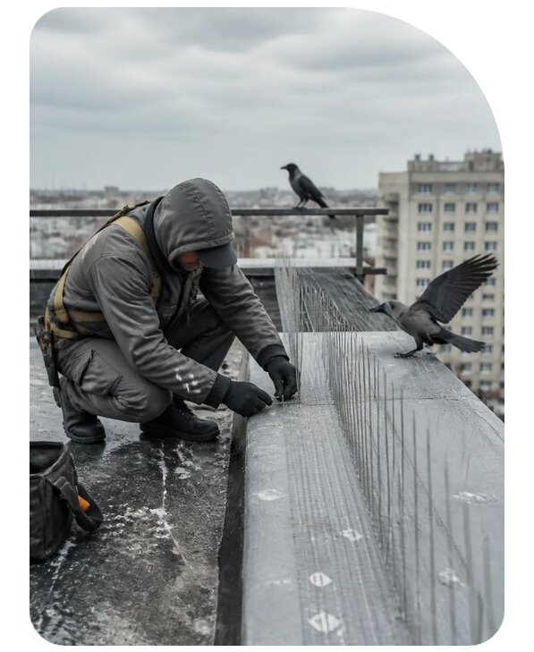 Защита от ворон под ключ в Симферополе по цене от 5194 р. | Сенат-Сим